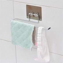 Baofeng Self-Adhesive Towel Rack, Bathroom Wall-Mounted Towel Bar, Gold/Black/Silver Bathroom Towel Rack, Bathroom Wall Towel Ring, Towel Bar, Kitchen Towel Rack, Towel Hook, Bathroom Accessories, Bathroom Decor, Storage Organizer, Napkin/Dishcloth Rack - Multicolor - View 11