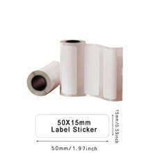Mini 貼紙標籤印表機用熱感紙 5/10 捲 50x15mm，適用於 Miouca 熱感標籤印表機，白色黏性貼紙，居家辦公室學校收納整理用 - 查看 8