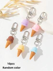 Mixed Color Cute 3D Ice Cream Decorative Pendant Keychain Bridesmaid Gift - Multicolor - View 10