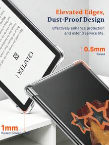 1pc Gold Puppy Reading Newspaper Pattern Transparent Anti-Fall Full Coverage Soft Silicone Protective Case Compatible With Kindle 11th Gen 2022/Kindle Paperwhite 12th Gen 2024/Kindle Colorsoft Signature Edition, Clara Colour/Bw/2E - Multicolor - View 6
