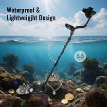 MD810 Metal Detector Professional Underground Depth Search Finder Gold Detector Treasure Detecting Pinpointer - Black - View 2