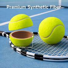 Tennis Balls, 6 Pack Training Tennis Balls - Practice Balls For Beginners & Playing Balls For Dogs - Yellow - View 4