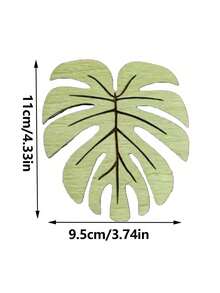 6/4/1 Pc Turtle Leaf Coaster, Exotic Tropical Pattern Table Cushion Use For Living Room Desktop Arrangement With Delicate Vein Detail, Room Decor, Party, Christmas Decor, Fall Home Decor - Multicolor - View 8