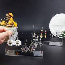 壓克力珠寶展示架 L型耳環展示架 透明材質 - 彩色 - 查看 2
