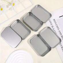 1Pc/2/3/4/6Pcs Flip Top Metal Box, Portable Small Container, Mini Storage Box For Drawing Pins, Beads, Earrings And Jewelry Crafts - Multicolor - View 7