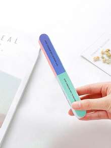 6-In-1 Colorful 7-Sided Nail File Set, Nail Buffer Block, Nail Polishing Tool Kit, Beginner Nail Care Tools, Printed Design, Nail Edge File, Sanding Block, Shaping Polishing Block, Suitable For Nail Salons - Multicolor - View 3