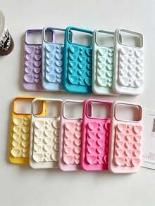 Heart-Shaped Single-Sided Silicone Suction Cup Phone Holder, Adhesive Back Anti-Slip Finger Grip Stand, Phone Accessory, Suitable For Car, Bathroom, Shower, Makeup, Kitchen, Mirror And Smooth Wall Surfaces, For Selfie And Video Recording, Perfect Gift For Friends And Family - Multicolor - View 4