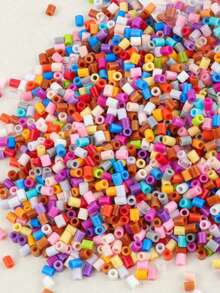 24/48/72/96 Colors Fuse Beads Handmade Kit, Includes Square Pegboard, Multi-Layer Storage Box, Ironing Paper, Keychains, Decorative Accessories And Hanging Rope, DIY Bead Art Handmade Kit, Suitable For Holiday, Celebration, Birthday And Valentine's Day Gifts - DIY Perler Bead Kit - View 11