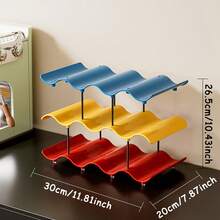 Kitchen Countertop Cup Rack, Multi-Layer Wave Shaped Mug Holder, Freestanding Desktop, Directly Placed On Countertop For Instant Use. Vibrant Appearance Matches Modern & Cream Kitchen Style, Ideal For Home Kitchen Countertops Storage Arrangement. - Multicolor - View 14