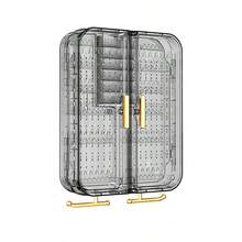 Wall‑Mounted Jewelry Organizer, Transparent Dust‑Proof Jewelry Storage Case With Outer Hooks, Large Capacity Multi‑Compartment Jewelry Box For Necklaces, Earrings, Rings, Bracelets, Brooches - Multicolor - View 9