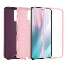 Military-Grade Shockproof Heavy-Duty Full-Body Protective Phone Case, Anti-Scratch Durable 3-In-1 Protective Cover For IPhone, Galaxy, HONOR And Other Smartphones Birthday Gift - Wine Red Powder - View 90