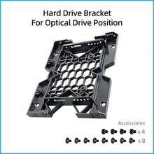 5.25" Optical Drive Bay To 2.5"/3.5" HDD SSD Adapter Mounting Bracket, ABS Hard Disk Conversion Tray With Cooling Fan Mount For Enhanced Heat Dissipation Desktop PC Hardware Upgrade - View 7
