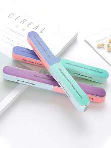 8pcs Nail File Set, Nail Buffing Block, Nail Polishing Tool Kit, Suitable For Beginners Nail Care Tools, Printed Design - Multicolor - View 2