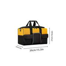 Hardware Tool Bag Wear-Resistant Durable Plastic Base Handheld Heavy-Duty Tool Bag, Portable Empty Tool Organizer With 16 Pockets, Soft Grip Carry Tool Bag, Father's Day Birthday Gift For Dad & Mechanics,This Tool Bag Does Not Include A Plastic Base. - A - View 6