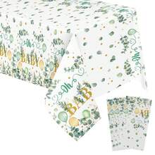 1/4 Piece Sage BABY Green Rectangular Tablecloth, 54x108 Inches, Disposable Green Party Tablecloth Suitable For Weddings, Birthday Parties, Family Birthday And Wedding Decorations - Green - View 6
