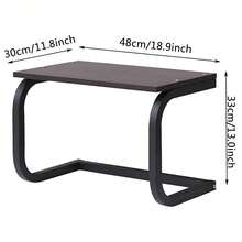 2-TierPrinter Stand With Two Hooks, Microwave Oven Rack,Expandable Stand, Office Fax Machine Desktop Organizer, Monitor Stand, Desktop Storage Rack For Home Office, Copier - A - View 12