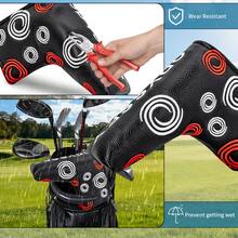 1PC Swirl Pattern Embroidered Golf Blade Putter Headcover, Golf Putter Club Protector - Multicolor - View 5