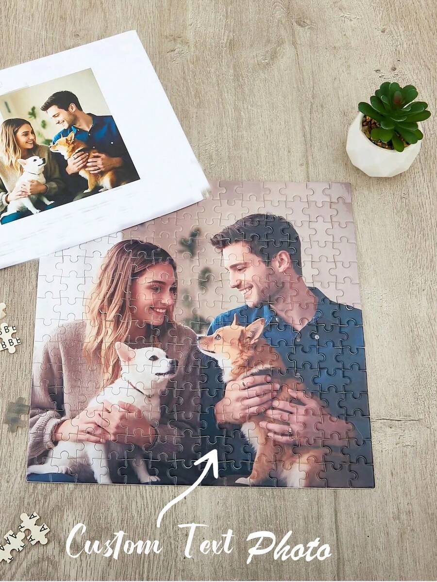 Custom Photo Puzzle - Create Personalized Wooden Puzzle With Your Photos - Unique Gift For Couples, Anniversaries, Families, Birthdays - Multicolor 3 - View 1