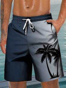 Quick Dry 3D Print Surf Board Shorts Men Casual Summer Swim Trunks Beach Shorts - A - View 8