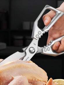 Household Japanese SK5 Kitchen Scissors, Made Of Black Titanium Stainless Steel, Multi-Functional, Suitable For Cutting Chicken Bones And Fish, Imported Scissors. - Multicolor - View 3