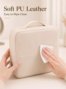 Portable Travel Makeup Bag, Makeup Storage Bag, Makeup Bag With Brush Slots, Zipper Closure, Toiletry Bag, Storage Bag, Storage Bag, Suitable For Travel Makeup Storage Bag - Multicolor - View 9