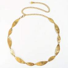 Fashionable Personalized Asymmetric Metal Alloy Large & Small Piece Patchwork Women's Waist Chain, - Butterfly - View 3