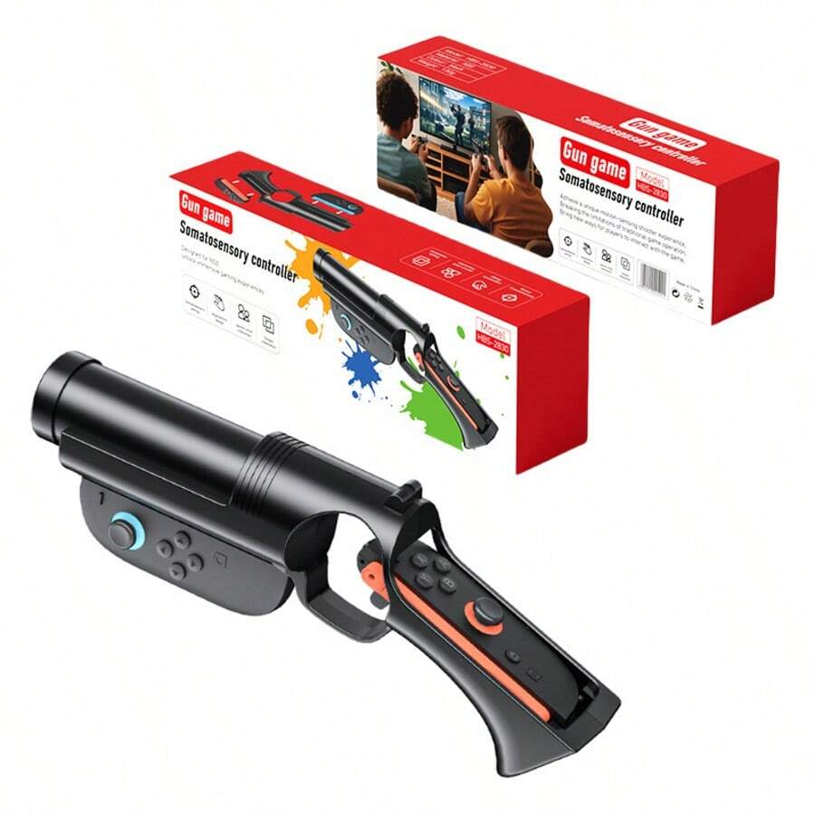 1pc Shooting Gun Grip Controller Compatible With Switch, Dual Gun And Joycon2 Anti-Slip Design, Compatible With Shooting Games, Game Accessory (Not Compatible With Switch 1)