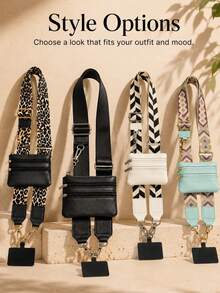Bohemian Print Wide Phone Lanyard, Adjustable And Detachable Strap With Mini Zipper Coin Purse And Card Slot, Universal Phone Lanyard Compatible With All Smartphones, Suitable For Home, Outdoor Sports, Camping, Gift For Friends - Multicolor - View 8