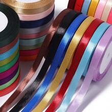 1 Roll 1cm Solid Color Satin Ribbon, Gift Bouquet Packaging Decoration Ribbon, Clothing Bag Hair Accessory Bow DIY Ribbon, Wedding Birthday Christmas Graduation Ceremony Multiple Party Decor Multi-Color Ribbon - 1 cm - View 3