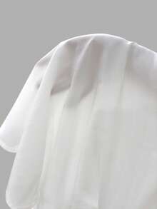 Women's Casual Commute Solid Color Front Button Pocket Dropped Shoulder Loose Fit Long Sleeve Shirt - White - View 10