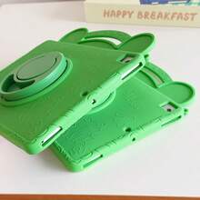 Lolla 1pc Cute Frog Silicone Protective Case Compatible With Ipad 7/8/9 Tablet Shell 2022 Apple Air 5/4/3 9th Gen 10.2 Pro 11 Full Coverage 2025 New Air 6/A7/8/9/11/() Pad SE 11 Inch/ Matepad SE 11 Inch - Green - View 10