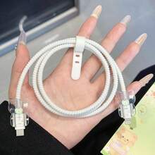 1組豹紋唇形設計Apple數據線充電器保護套，相容Apple 18-20W充電器保護殼，防斷裂防刮花 - 彩色 - 查看 5