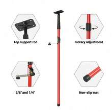5/8" Bracket & 1/4" Adaptor Nut Telescopic Level Support Rod, 115–300cm Length Adjustable Extendable Pole – Heavy Duty Extension Bar For Laser Level Mounting, Surveying And Construction Site Use - A - View 3