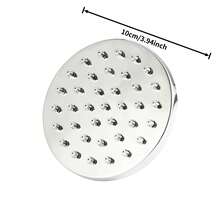 1pc - 4 Inch Round High Pressure Shower Head | Luxury Bathroom Accessory, Easy Installation, Wall-Mounted, Plastic Material, Polished Surface, Suitable For Shower Only. Hotel, B&B Shower, All Holidays, All Seasons - 4-inch Round - View 5