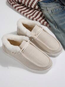 Sapatos Femininos Novos de Cano Baixo e Sola Plana, Cabedal de Couro Sintético PU com Patchwork Multicolorido, Sola de Borracha Branca, Sapatos Casuais Retrô, Sapatos de Barco, Mocassins, Combinando Conforto e Estilo Casual, Adequados para Deslocamento Diário e Looks de Férias - Bege - Visão 7