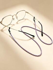 6pcs Premium Faux Leather Eyeglass Straps - Adjustable, Durable Glasses & Reading Glasses Lanyards In Assorted Colors With Metal Clasps - Multicolor - View 4