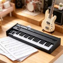 Miniature Realistic Electronic Keyboard Model, Miniature Furniture Decor Model Suitable For 1:12 Scale Dollhouse, Perfect Collectible And Holiday Gift, Figurine Ornament - 1PC - View 2