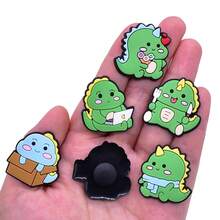 9/20PCS Cute Little Dinosaur Shoe Charms Set, PVC Shoe Decorations, Shoe Accessories Charms, Gift Idea For Birthday Christmas Halloween Party Favor - Multicolor - View 3