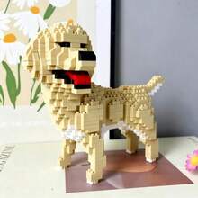 1pc Cartoon Building Block Pet Dog (Teddy/Schnauzer/Doberman/Husky/Dachshund/Poodle/Golden Retriever) 3D Puzzle DIY Creative Educational Building Block Model - Home Decor And Birthday Gift - Multicolor - View 3