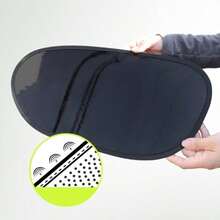 3pcs Car Sunshade Set: 1 Front Windshield Sunshade + 2 Front Side Window Sunshades, Heat Insulation And Cooling, Does Not Obstruct Driver And Passenger View - Black - View 7