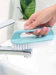 3/2/1pc Multi-Purpose Handheld Cleaning Brush, Household Plastic Laundry Brush, Multifunctional For Washing Basin, Shoes, Drying Rack, Cleaning Brush, And Hard Bristle Board,Face,Scrubbing Board, Essential Home Cleaning Tool - Multicolor - View 7