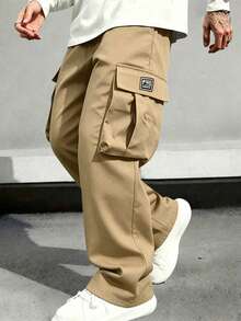 Men's Casual Summer Lightweight Cargo Pants Fashion Multi-Pocket Long Pants Sports Fall - Khaki - View 1