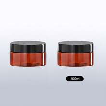 300/500ml Brown Light-Proof Pump Dispenser Bottles, Refillable Travel Storage Bottles For Lotion, Cleaning Liquid; 100/140ml Wide-Mouth Plastic Cream Jars, Suitable For Body Lotion, Bath Salts, Hair Cream And Massage Cream - Brown - View 13