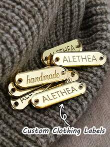 Custom Clothing Labels, Custom Acrylic Decorative Labels, Suitable For Sewing, Handmade, Boutique, Wedding And Birthday Gifts / Luxury DIY Clothing Labels, Decorative Buttons - Multicolor - View 3