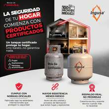 Cilindro de Gas LP 9 Kg - Portátil con Válvula Tradicional | Tanque para Gas Doméstico - Gris - Ver 6