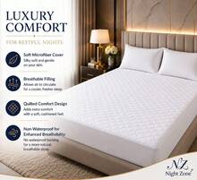 Microfiber Quilted Mattress Protector 30 Cm Deep Fitted Elasticated All Bed Size Mattress Cover - White - View 4