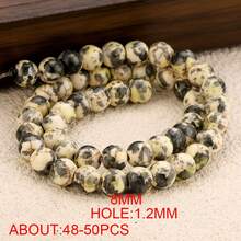 混色 8mm 潑濺紋天然石珠串 約 50 顆/串 大宗 DIY 手鍊項鍊手工配件批發 - 彩色 - 查看 12