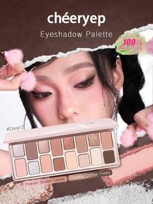 Chéeryep DearII 16-Color Eyeshadow Palette, Matte, Shimmer, Satin, Metallic Texture, Multi-Color Tones, Suitable For Parties, Holidays And Daily Use, Long-Lasting, Smudge-Proof, Gift - DearII - View 1