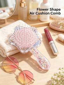 8PCS Transparent Air Cushion Comb, Fluffy Star Air Cushion Hairbrush, Portable Heart-Shaped Hair Comb For Women - Multicolor - View 17