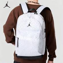 Nike JORDAN AJ Starry Pattern Basketball Backpack For High School Students, Ultra-Lightweight, Foldable, Daily Use, Size: Approx. 30.5*17.8*49.5cm - White/Black/Red - View 2